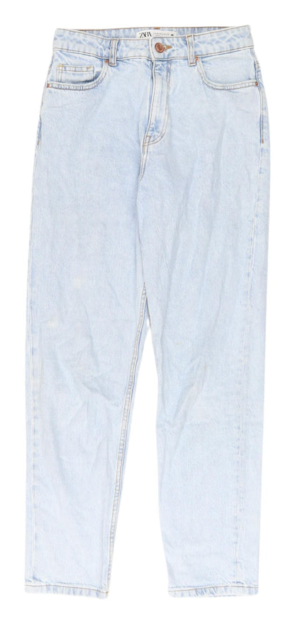 Zara Women's Light Blue Straight Jeans Size 8
