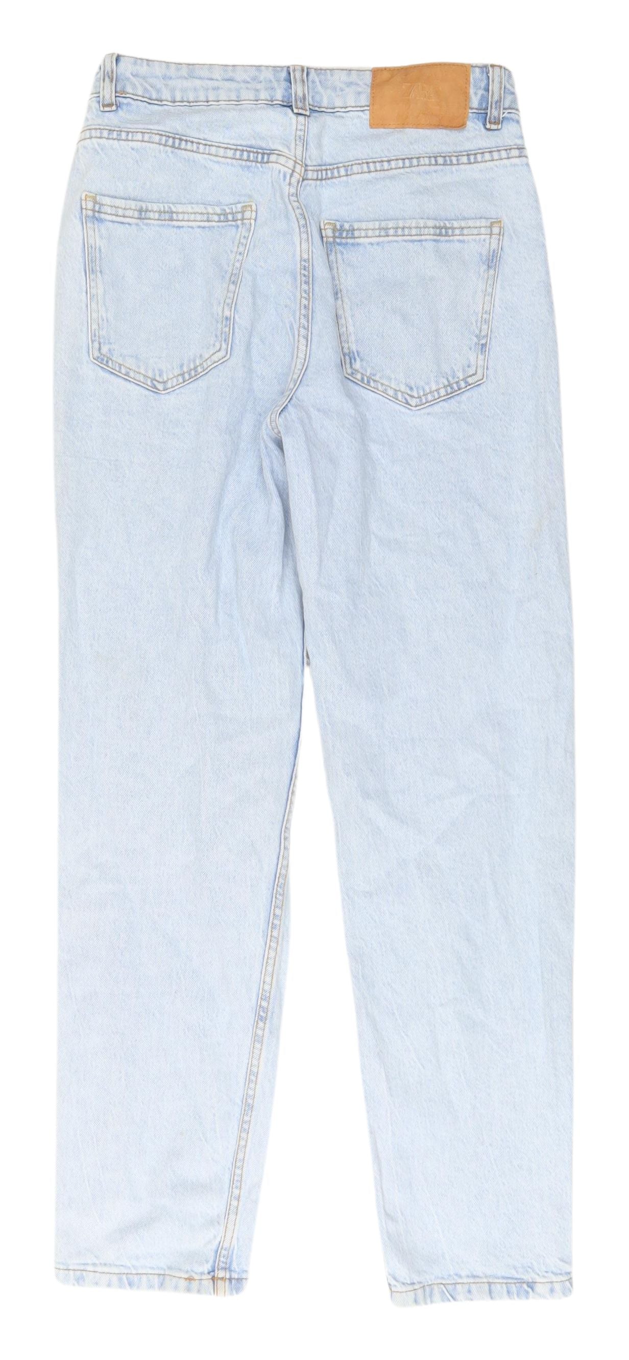 Zara Women's Light Blue Straight Jeans Size 8
