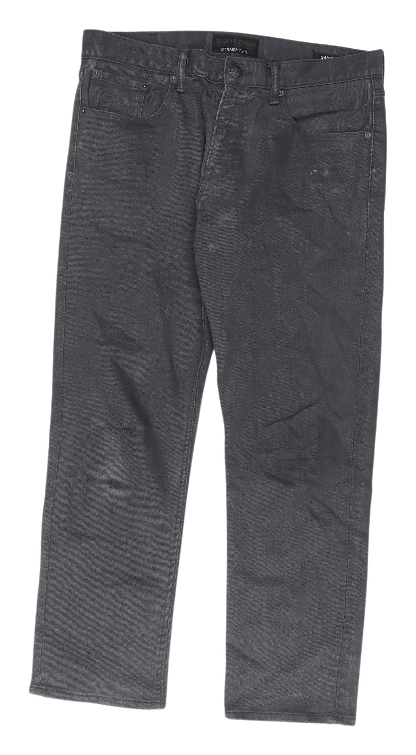 Debenhams Black Straight Fit Men's Jeans 34S