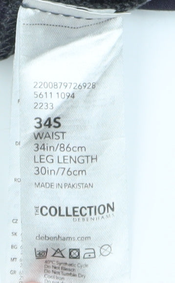 Debenhams Black Straight Fit Men's Jeans 34S