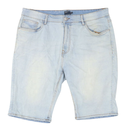 Matalan Men's Blue Chino Denim Shorts Size 38
