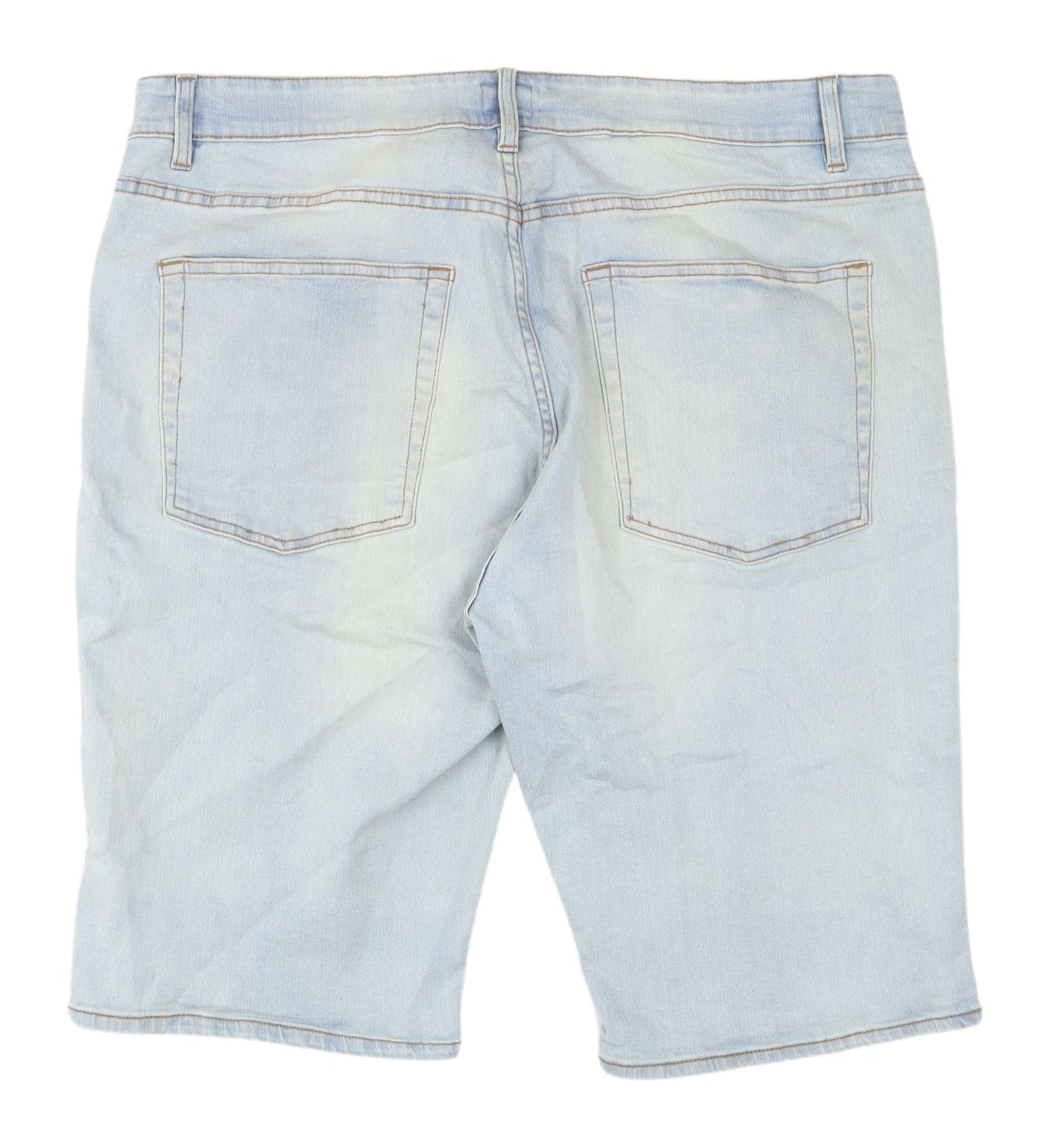 Matalan Men's Blue Chino Denim Shorts Size 38