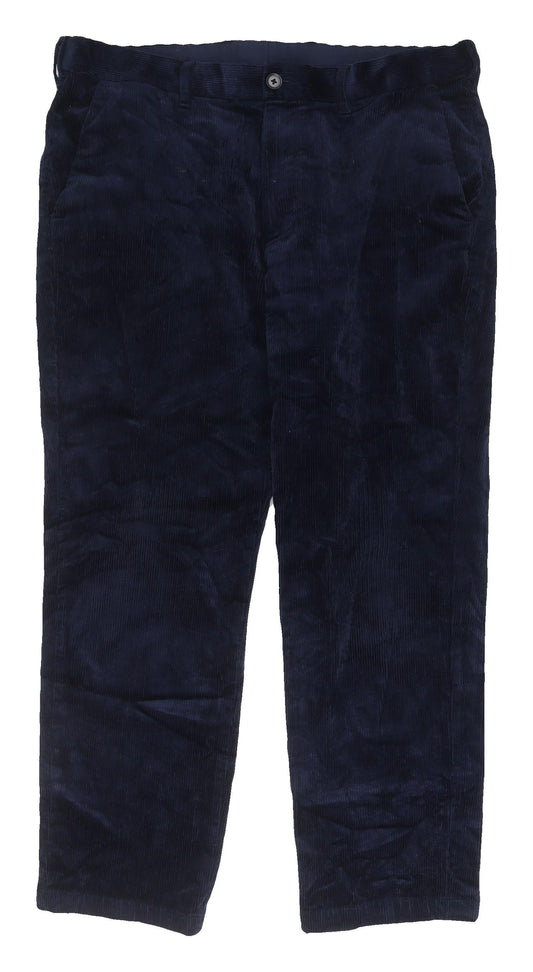 Marks & Spencer Men's Blue Corduroy Chinos 36L