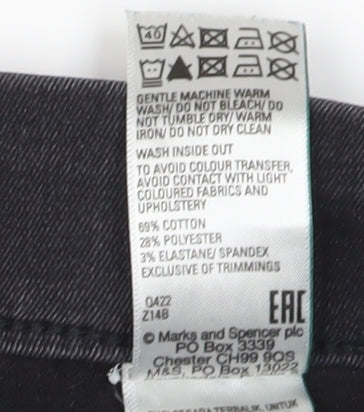 Womens UK Size 10 Marks and Spencer Slim Fit Jegging Black Jeans