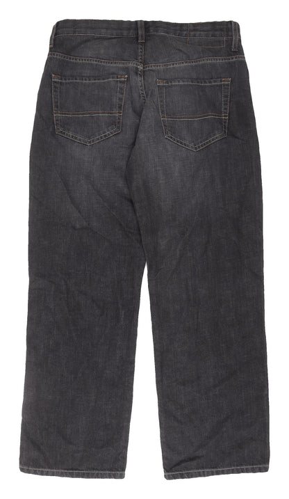 Marks and Spencer Men's Black Straight Jeans Size L