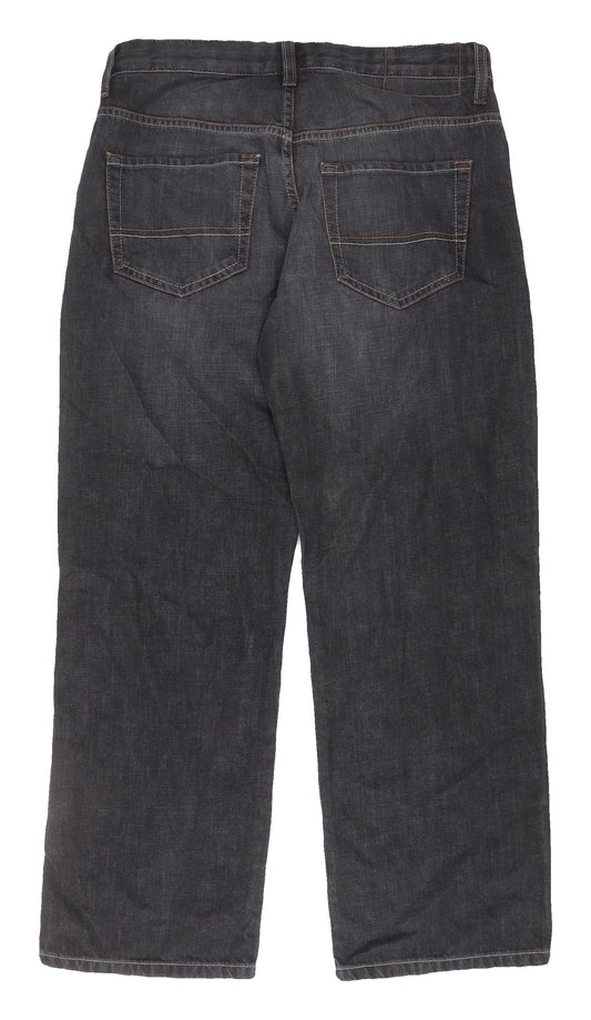 Marks and Spencer Men's Black Straight Jeans Size L