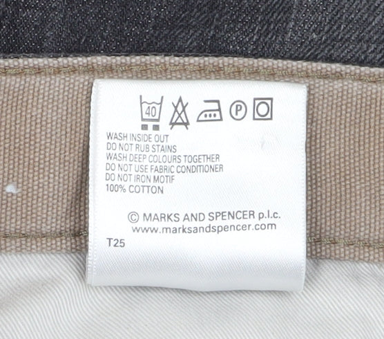 Marks and Spencer Men's Black Straight Jeans Size L