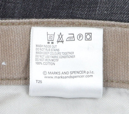 Marks and Spencer Men's Black Straight Jeans Size L