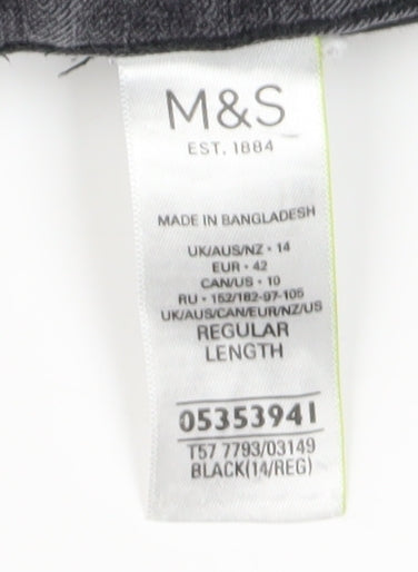 Womens UK Size 14 Marks and Spencer Regular Fit Skinny Black Jeans