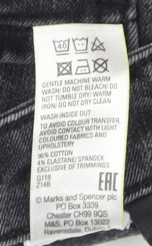 Womens UK Size 14 Marks and Spencer Regular Fit Skinny Black Jeans