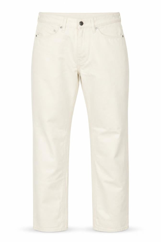 Mens UK Size 32 Marks and Spencer Regular Fit Straight Ivory Jeans