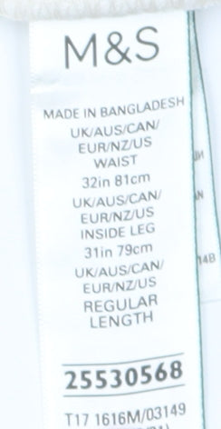 Marks and Spencer Men's Ivory Straight Jeans 32