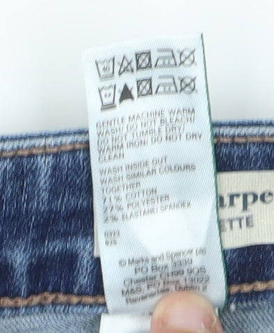 Womens UK Size S Marks and Spencer Regular Fit Straight Blue Jeans