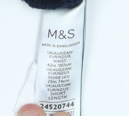 Marks & Spencer Men's Blue Corduroy Trousers Size 42