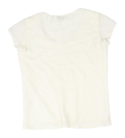 Womens UK Size 12 BHS White Basic T-Shirt