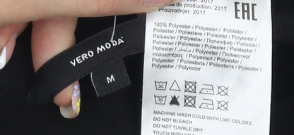 Womens UK Size M VERO MODA Black Basic Blouse