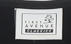 First Avenue Black T-Shirt Women Size 18 Crew Neck