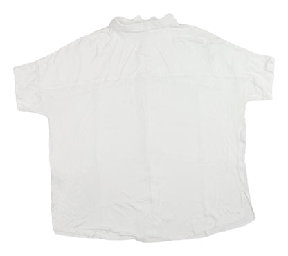 Womens UK Size UK 16 NEXT White Basic Button-Up