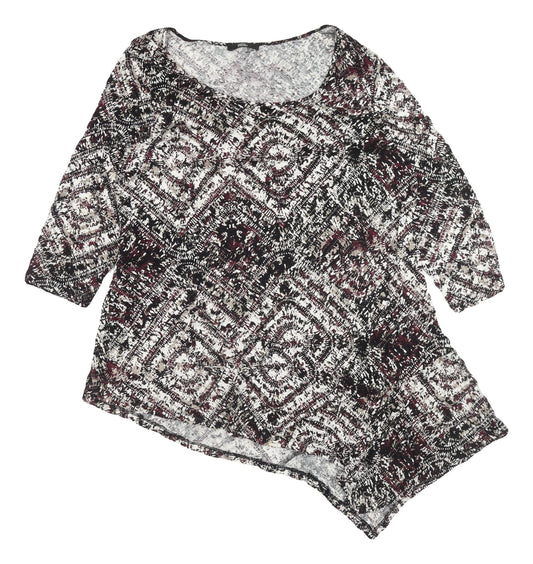 Womens UK Size 18 Marks and Spencer Multicoloured Asymmetric Blouse