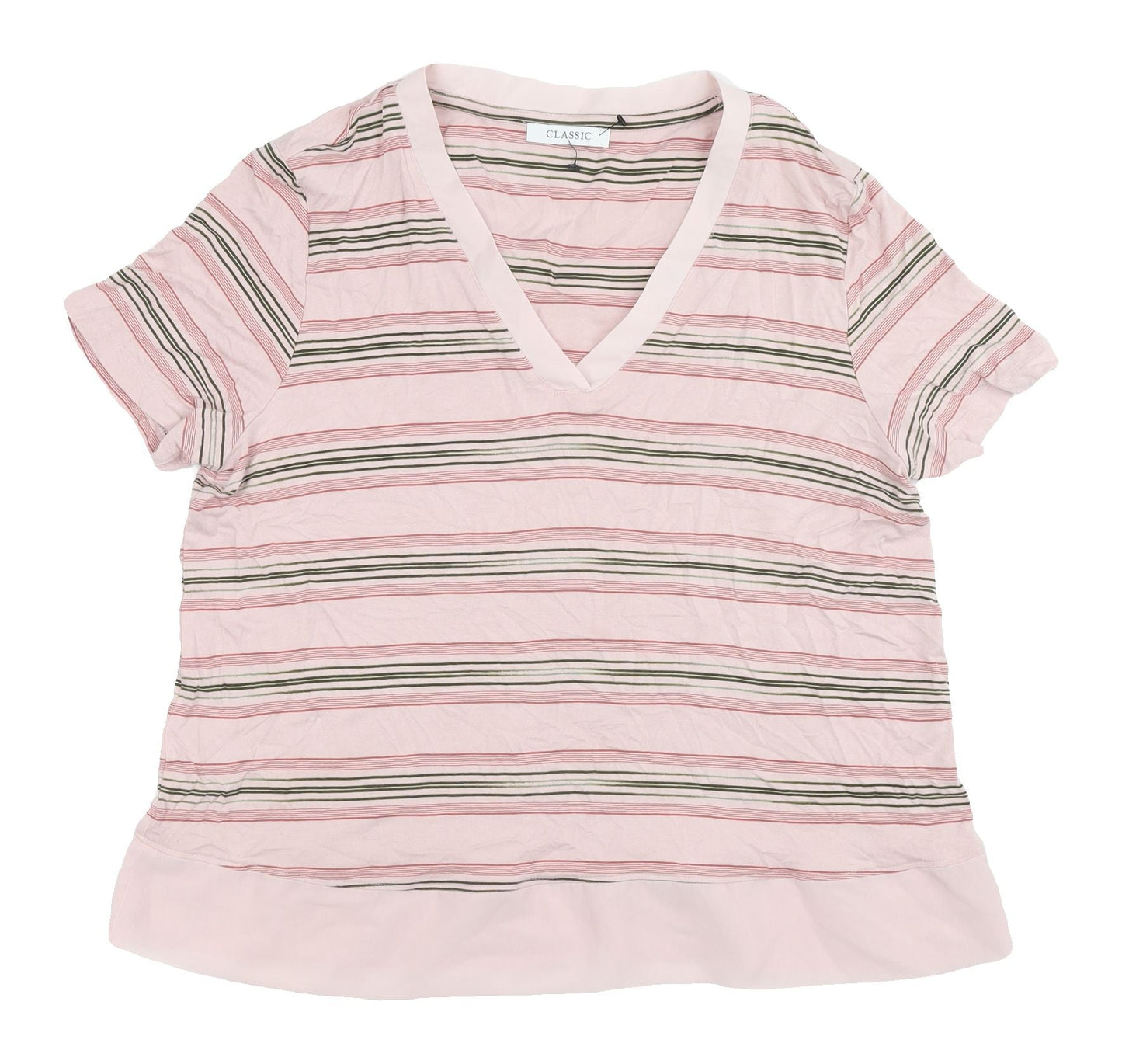 Womens UK Size 14 Marks and Spencer Pink Basic T-Shirt