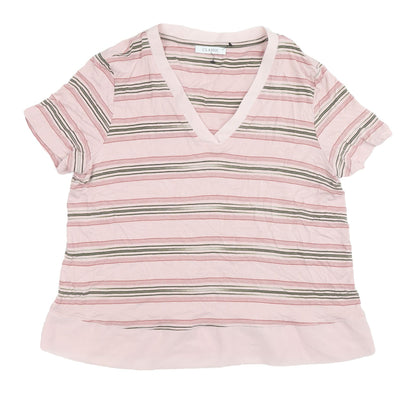 Womens UK Size 14 Marks and Spencer Pink Basic T-Shirt