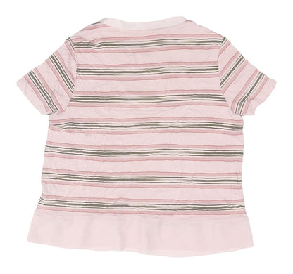 Womens UK Size 14 Marks and Spencer Pink Basic T-Shirt