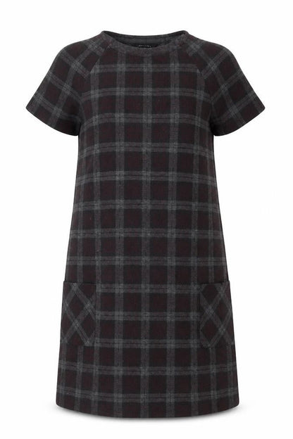 New Look Women's Black Plaid Shift Dress Size 10