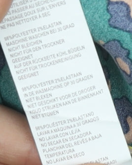 Boohoo Women's Blue Animal Print Wrap Blouse