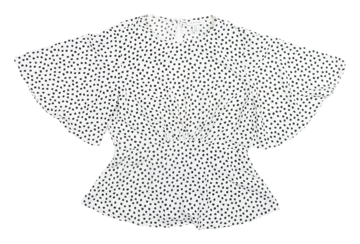 Womens UK Size 12 Topshop Multicoloured Ringer Blouse