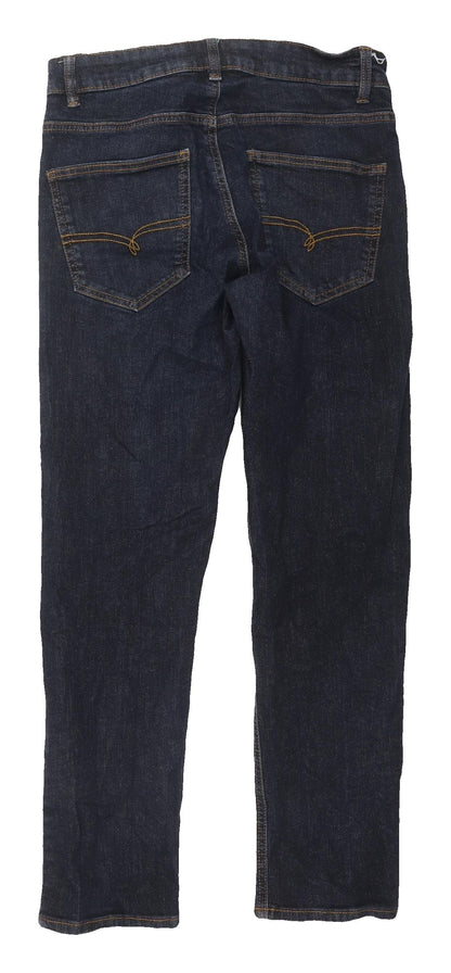 Next Women's Blue Straight Jeans, Size Short, 30 Waist