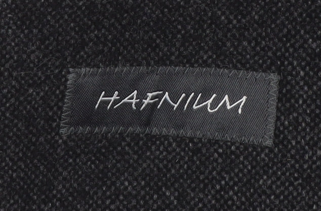 Hafnium Unisex Black Wool Blend Long Overcoat Size 30