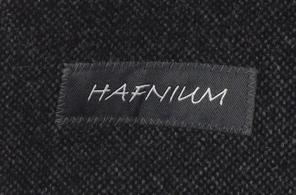 Hafnium Unisex Black Wool Blend Long Overcoat Size 30