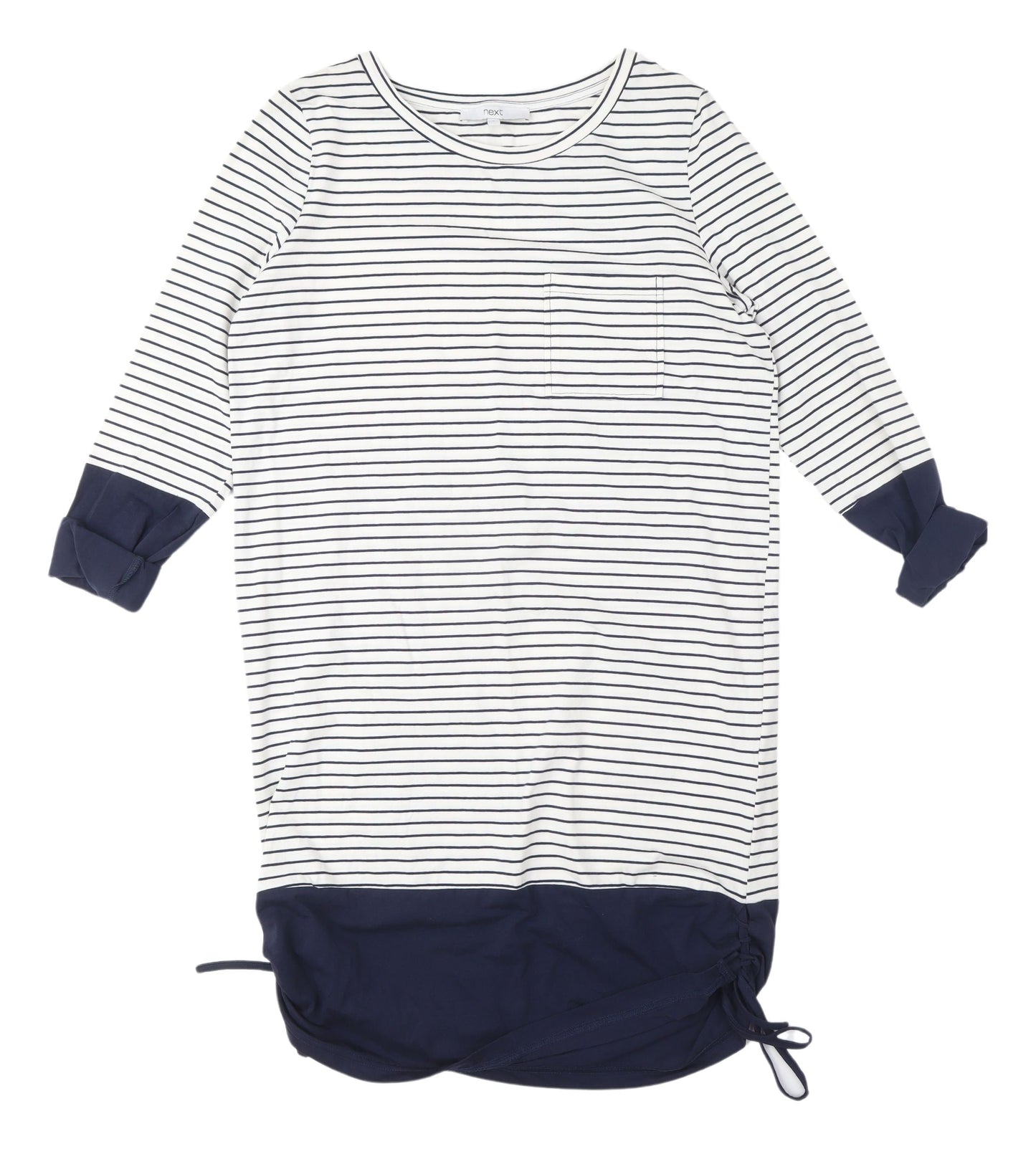 Next Women's Blue Striped T-Shirt Dress Size 8