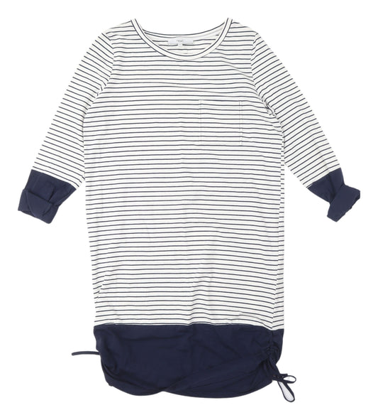 Next Women's Blue Striped T-Shirt Dress Size 8