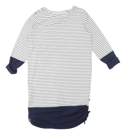 Next Women's Blue Striped T-Shirt Dress Size 8