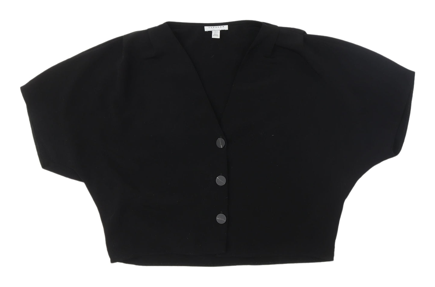 Womens UK Size 6 Topshop Black Kimono Blouse