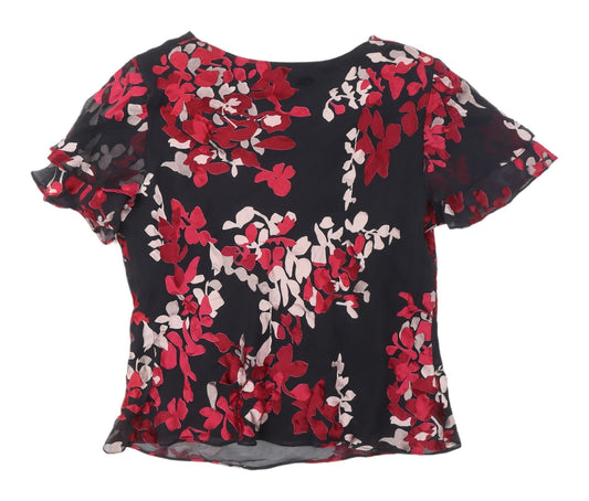 Jacques Vert Floral Blouse, Women, Size 14, Viscose/Silk, Multicoloured