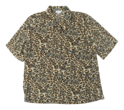 Vinachi Women's Multicoloured Animal Print Shirt