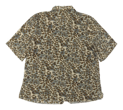 Vinachi Women's Multicoloured Animal Print Shirt
