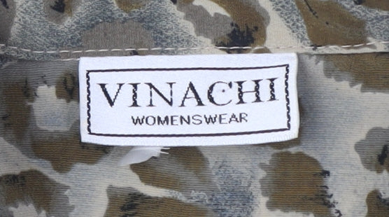 Vinachi Women's Multicoloured Animal Print Shirt
