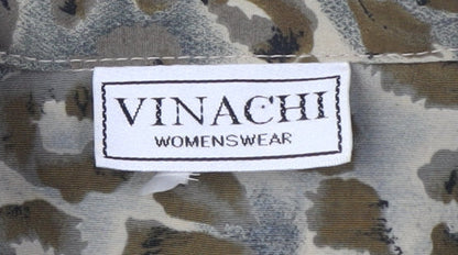 Vinachi Women's Multicoloured Animal Print Shirt