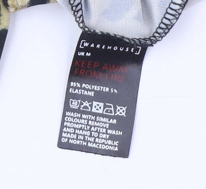 Womens UK Size M Warehouse Multicoloured Basic Button-Up