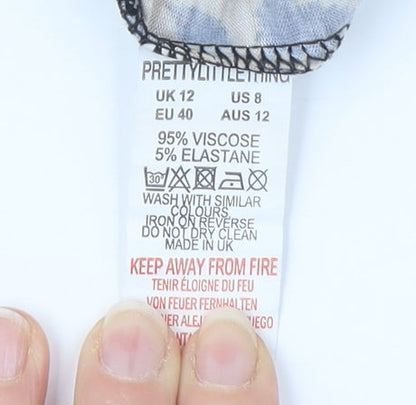 PrettyLittleThing Women's Brown Animal Print T-Shirt Dress