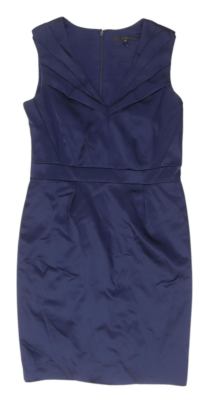 Coast Women's Blue Sleeveless Sheath Dress - Size 12