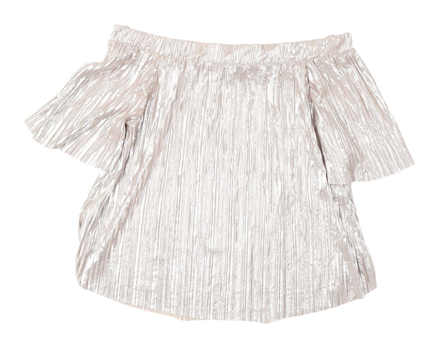Womens UK Size 10 River Island Silver Camisole Blouse