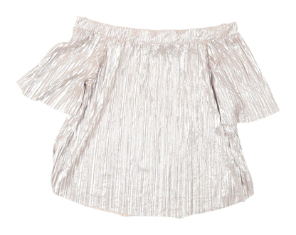 Womens UK Size 10 River Island Silver Camisole Blouse