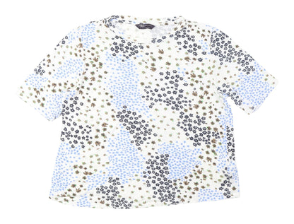 Womens UK Size 14 Marks and Spencer Multicoloured Basic T-Shirt