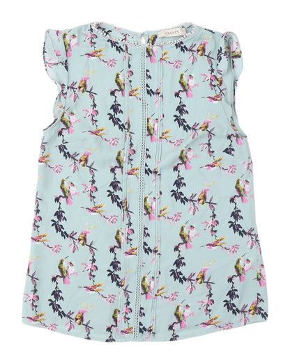 Womens UK Size 8 Oasis Multicoloured Tunic Blouse