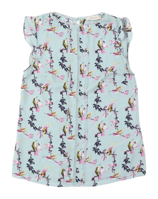 Womens UK Size 8 Oasis Multicoloured Tunic Blouse