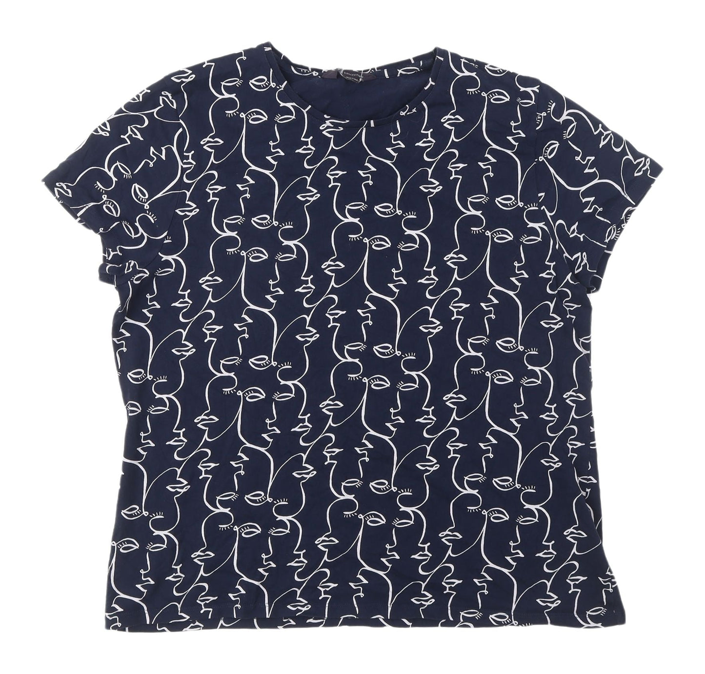 Womens UK Size 18 Marks and Spencer Blue Basic T-Shirt